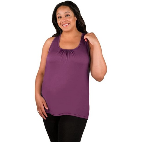 Bamboobies Easy Access Nursing Tank Top, Maternity Clothes For Breastfeeding,  Purple, X-large : Target