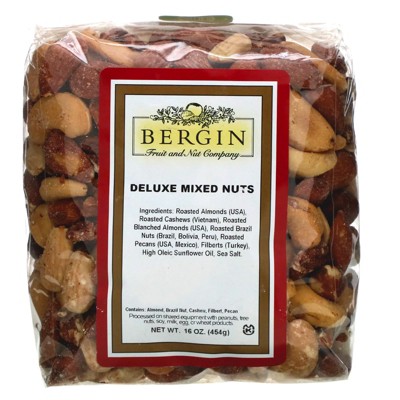 Bergin Fruit And Nut Company Deluxe Mixed Nuts, 16 Oz (454 G) : Target