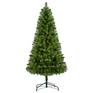 SEVOBAL Artificial Trees 7FT Unlit Artificial Christmas Tree with 775 Tips Artificial Christmas Tree Classic Green Holiday Tree, Green, 42"*8.8"*84" - 1 of 4