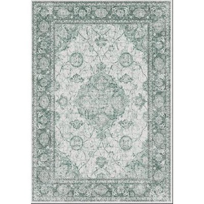Area Rugs Traditional Vintage Floral Printed Rug Washable Non Slip Floor Carpet Soft Low Pile Rug for Living Room