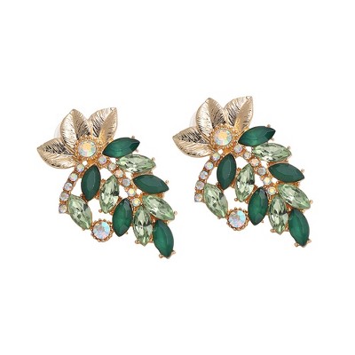 SOHI Women's Stone Cluster Drop Earrings