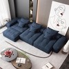 Oversized 184.25" Sparkling Chenille Tufted Modular Sectional Sofa with 6 Pillows, No Assembly and 6 PCS DIY Combination - 3 of 4