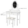 Karl Home | Vanity Desk with Touch LED Light Strip and Stool - 3 of 4