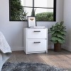 NicBex Nightstand with Drawer,Modern Side Table with Storage Space,Bedside Table for Bedroom,Living Room,Black/White - 2 of 4