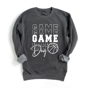 Simply Sage Market Women's  Garment Dyed Graphic Sweatshirt Game Day Stacked Basketball - 1 of 3
