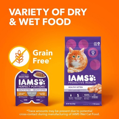 IAMS Perfect Portions Grain Free Pat&#233; Premium Wet Cat Food Chicken Recipe Healthy Kitten - 2.6oz_2