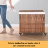 AZL1 Life Concept Utility Storage Bins Laundry Hamper With Lid Coating Frame Clothes Hampers with Removable Bags Wheels 160L, Brown, 27.6"*13.4"*26.4" - 2 of 4