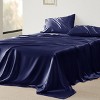 Satin Sheets Queen Size - Similar to Silk Sheets, Silky Bedsheet, Luxury & Ultra Soft, Non-Fading & Wrinkle Free, Good for Hair & Skin, Gifts for Wome - 2 of 4