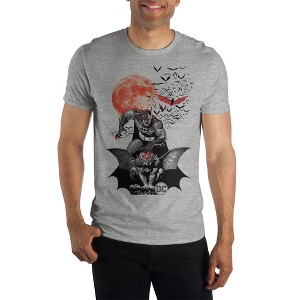 DC Comic Book Batman Zombie Mens Grey Graphic Tee - 1 of 1