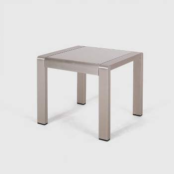 Cape Coral Aluminum Side Table Silver - Christopher Knight Home