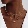 Layered Heart Necklace: 14K Gold Plated Puffy & Chunky Heart Pendants - Adjustable Dainty Choker for Her - 2 of 4