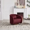 30” Modern Teddy Swivel Accent Chair,360° Barrel Lounge Chair with Wood Base for Living Room or Bedroom–The Pop Home - 2 of 4