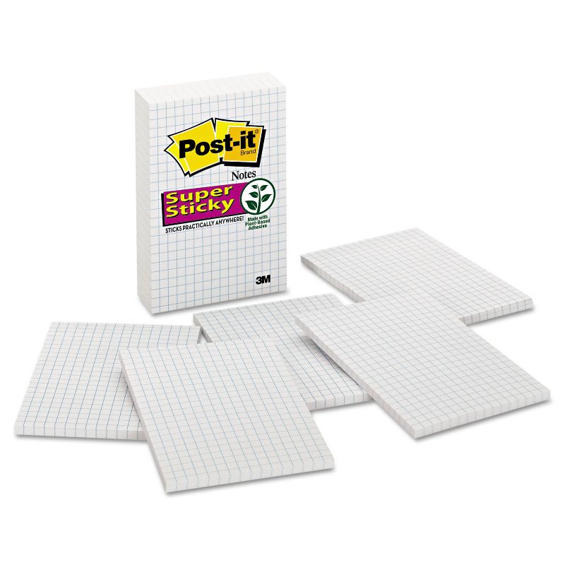 Post-it Grid Notes 4 x 6 White 50-Sheet 6/Pack 660SSGRID, 1 of 7