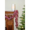 Northlight 50' x 4" Unlit Red Snowblush Wide Cut Christmas Tinsel Garland - image 3 of 3