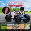 24V 2-Seater Kids ATV Quad, 4WD Ride On Car w/4×100W Motors, Dual 7Ah Batteries, Accelerator Handle, Lights & Music - 3 of 4