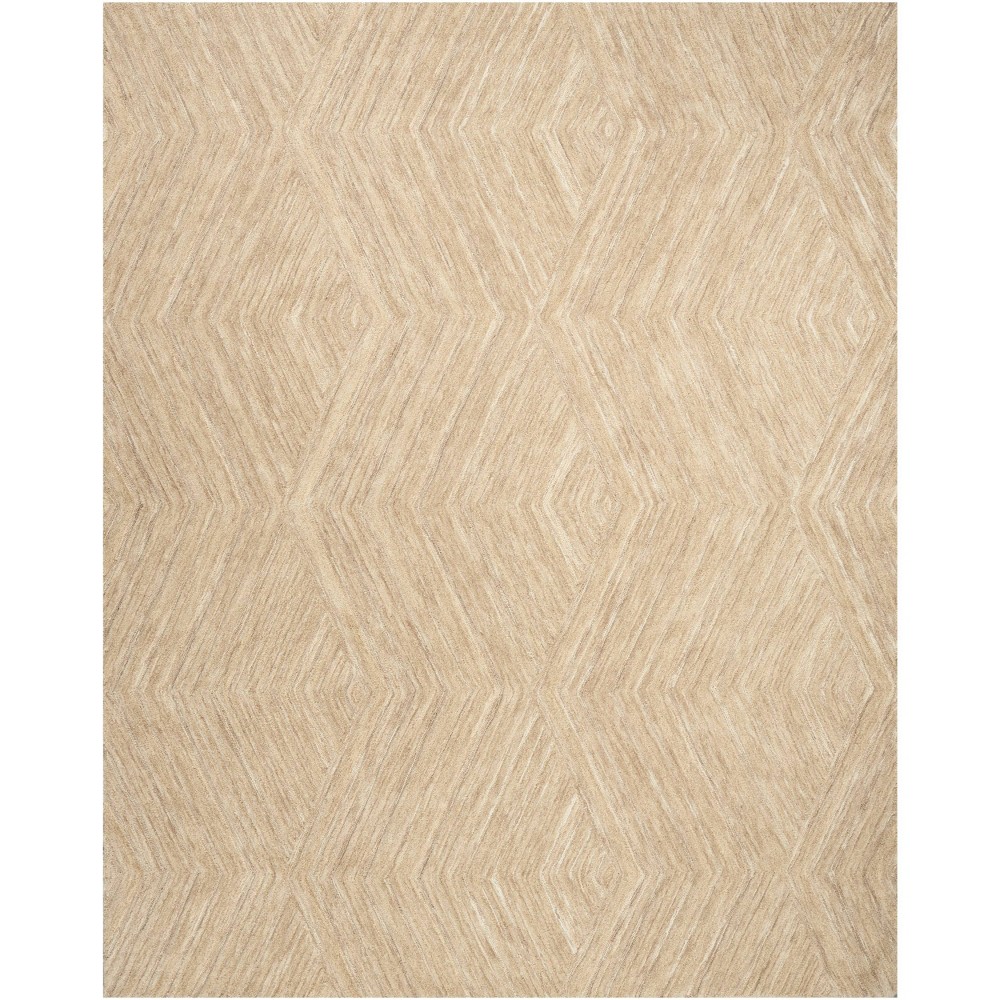 Photos - Area Rug Nourison 7'9"x9'9" Modern Wool Geometric Handtufted  Taupe: Modern Medium Pile for Living Room, Bedroom, Nursery 