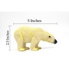 Polar Bear, White bear, Nauq, Nanook, Museum Quality, Hand Painted, Plastic Animal, Educational, Realistic, , Model, Toy, 5 Inches.   CWG187 BB43 - 2 of 4