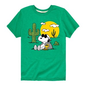 Boys' - Peanuts - Snoopy and Woodstock Short Sleeve Graphic T-Shirt - 1 of 4
