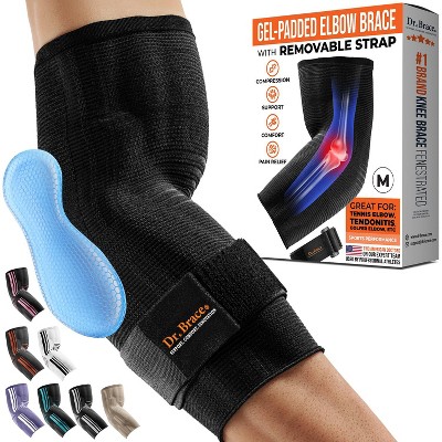 DR. BRACE®  Elbow Brace Support, Breathable Elbow Compression Sleeve with Gel Pad for Golfer's, Tennis Elbow & Pain Relief