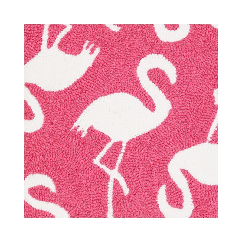 C&F Home 15" x 15" Beachy Flamingo Hooked Throw Pillow, 3 of 6