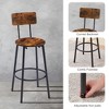 PAGED 5-Piece Bar Table Set with 4 PU Leather Bar Stools & 1 Modern Dining Table for Kitchen/Dining Room - 3 of 4