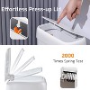 Aoibox Small Bathroom Trash Can with Lid, 2.6 Gal Slim Plastic Garbage Bin, Pop-Up Lid, Pet-Proof Waste Basket for Kitchen, Office, Laundry, Toilet - 3 of 4