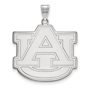 Black Bow Jewelry 10k White Gold Auburn Tigers NCAA Extra Large Pendant - 1 of 3