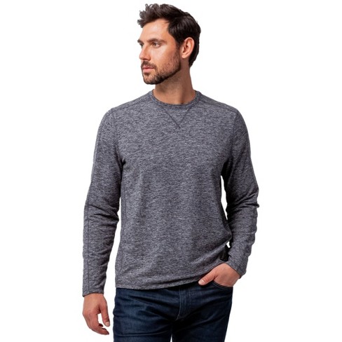 Free Country Mens Casual Fit Long Sleeve Crew Athletic T-shirt - Gray ...