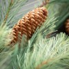 48"H Sullivans Artificial Wispy Bleached Pine Christmas Swag, Green, Indoor Christmas Decor - 2 of 3