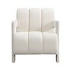 Kumasinova Modern Plush Cushioned Accent Chair, Minimalist Leisure Armchair with L-shaped Armrests, Sturdy Frame Sofa Chair with Unique Backrest - 3 of 4