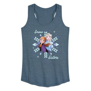 Women's - Frozen 2 - Snow Sisters Graphic Racerback Tank - 1 of 4
