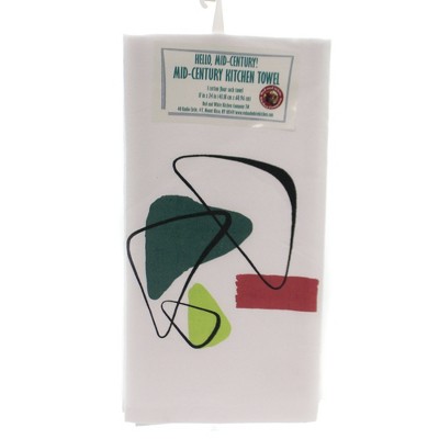 Decorative Towel 24.0" Boomerang Flour Sack Towel 100% Cotton Mid-Century  -  Kitchen Towel