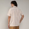 Campus Sutra Men Men's Off-White & Tan Brown Embroidered Circular Shirt - 4 of 4