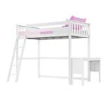 Max & Lily Twin-Size High Loft Bed with Desk