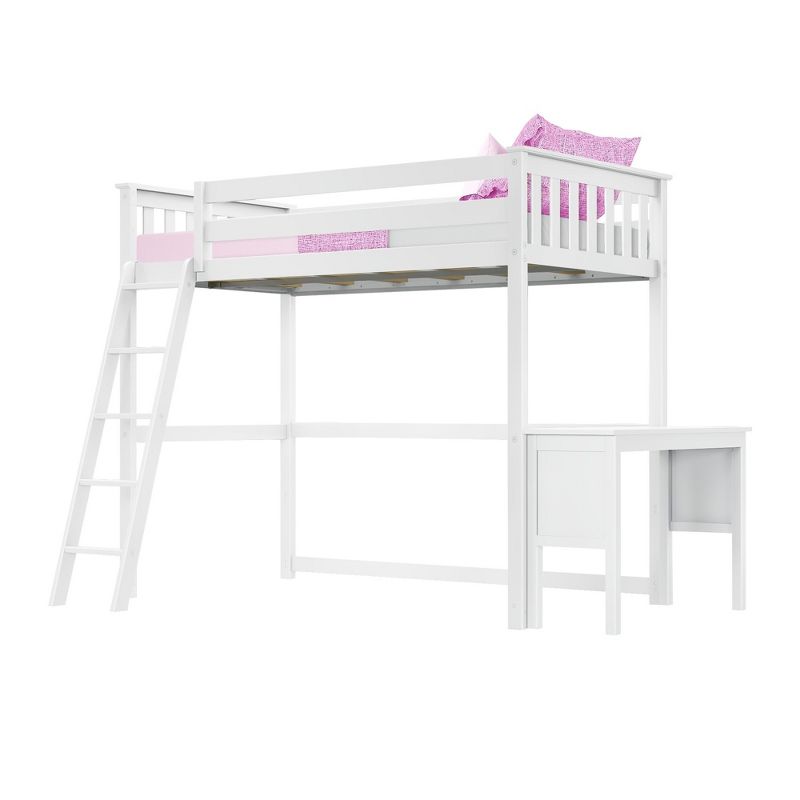 Max & Lily Twin-Size High Loft Bed with Desk, 1 of 6