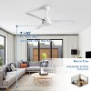 Modern Ceiling Fans without Lights 52 Inch Ceiling Fan No Light with Remote Outdoor Ceiling Fans for Patios Bedroom DC Motor Reversible 3 Blades Timer - 4 of 4