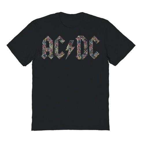 Acdc Men's Ac Ditsy Fill Short Sleeve Graphic Cotton T-shirt - Black 2x ...