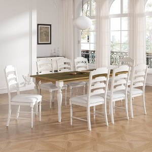 Whisen 9-Piece DIning Set with 8 Chairs and Leaf Design - 1 of 4