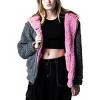 My Melody & Kuromi Long Sleeve Pink & Gray Reversible Adult Hooded Sweatshirt - 2 of 4