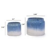 Set of 2 Round Ceramic Planter Pots, Indoor and Outdoor Flower Pots for Home, Patio, Balcony or Garden – The Pop Home - 4 of 4