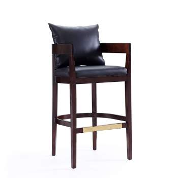 Ritz Upholstered Beech Wood Barstool - Manhattan Comfort