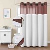 BAGOKIE 72"x75" Waffle Weave Hookless Shower Curtain, Pack of 1 - 2 of 4