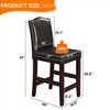 Yaheetech Counter Stools Barstools Set of 2 Classic Upholstered Faux Leather With Padded High Backrest - 3 of 4