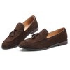 Santimon Men's Suede Tassel Loafers Classic Fit Casual Dress Shoes Brown - 4 of 4