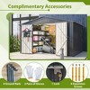 10X8 FT Outdoor Storage Shed, All Weather Metal Sheds with Lockable Doors, Tool Shed for Garden, Patio, Backyard, Lawn, Black - 4 of 4