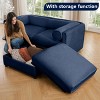 Modern Modular Sectional Sofa with Storage Ottoman 6 Seater Chenille Sofa Couch with Contemporary Cylindrica Arm for Living Room-Tanpinhause - 4 of 4