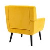 NicBex Modern Wood Accent Chair, Arm Chair with Back and Metal Legs, Living Room Chair for Bedroom - 3 of 4