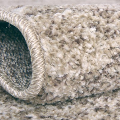 Modern Beige & Ivory Easy-Care Synthetic Area Rug - 5' x 8'