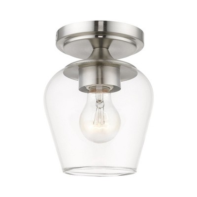 Livex Lighting Willow 1 - Light Flush Mount in  Brushed Nickel
