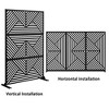 Dovelina Metal Outdoor Wall Sign Panels Decorative Screen - 3 Panels - 3 of 4